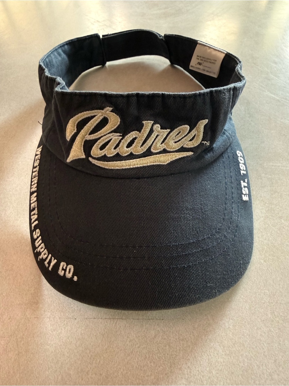 Padres Blue Visor - Adjustable Back